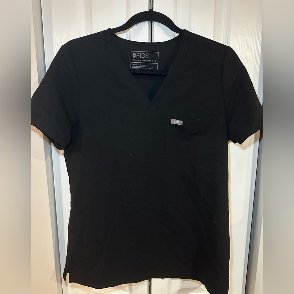 Figs Womens Black Scrub Set